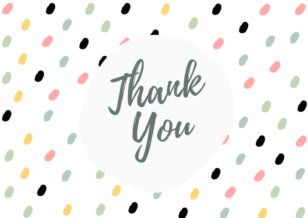 #1 Brownie Greeting- THANK YOU Dots