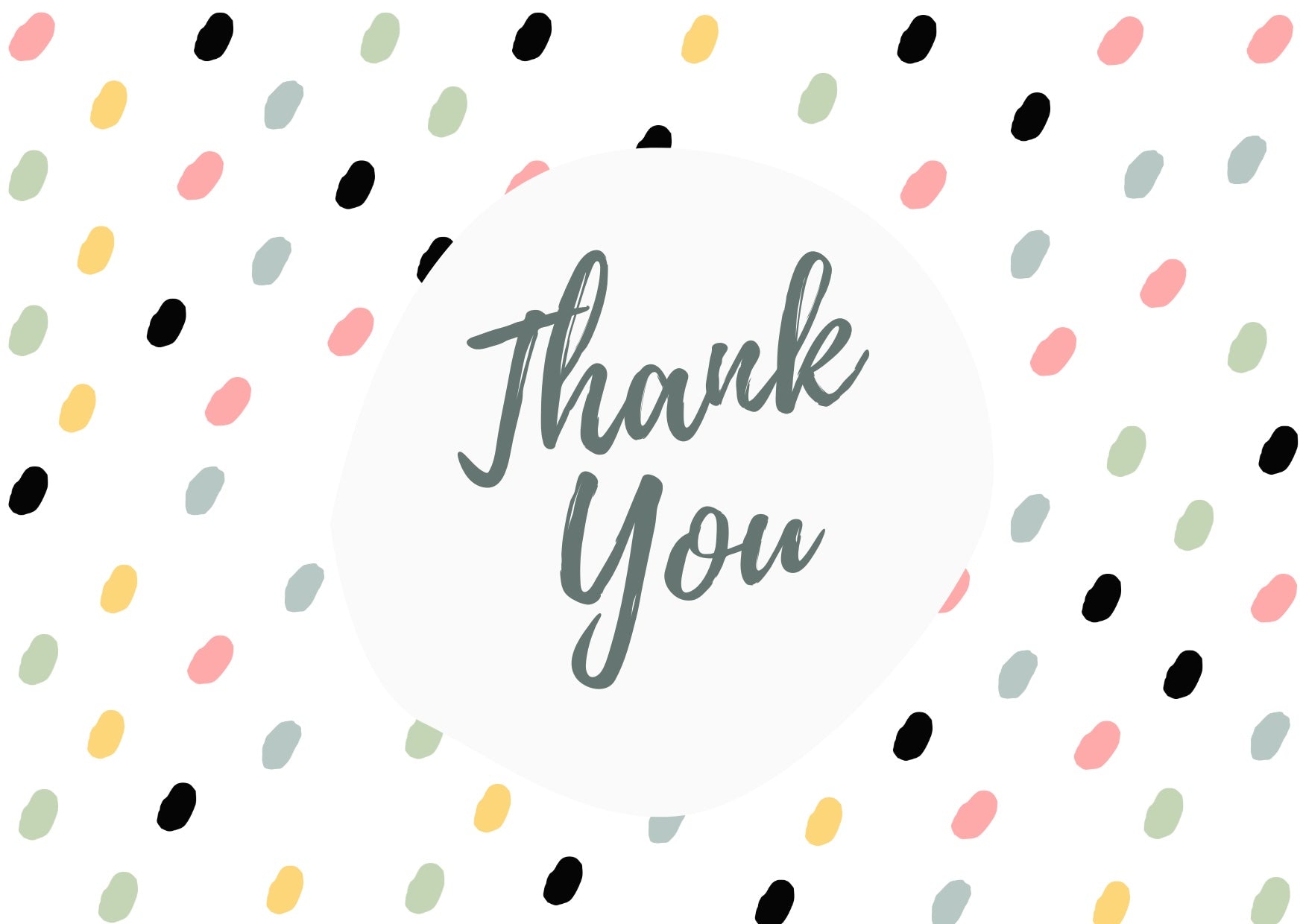 #1 Brownie Greeting- THANK YOU Dots