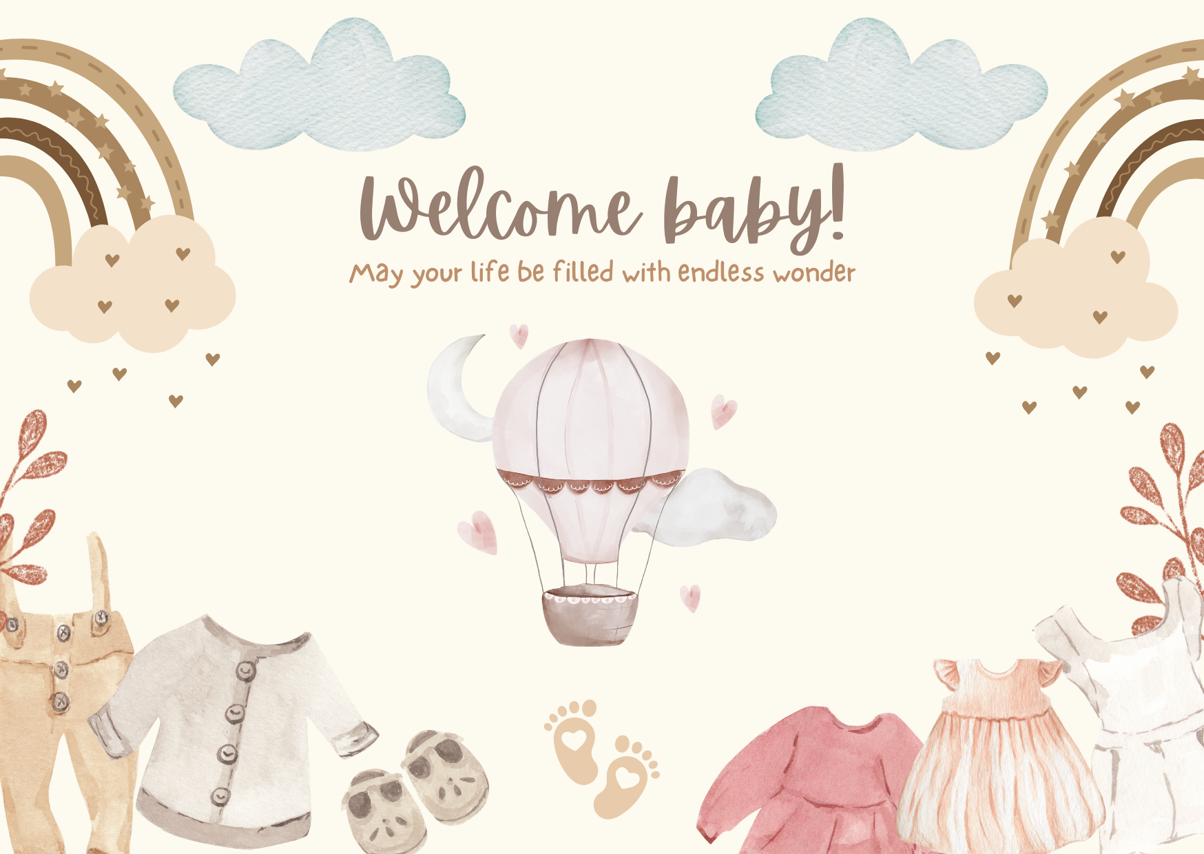 #1 Brownie Greeting - Welcome Baby
