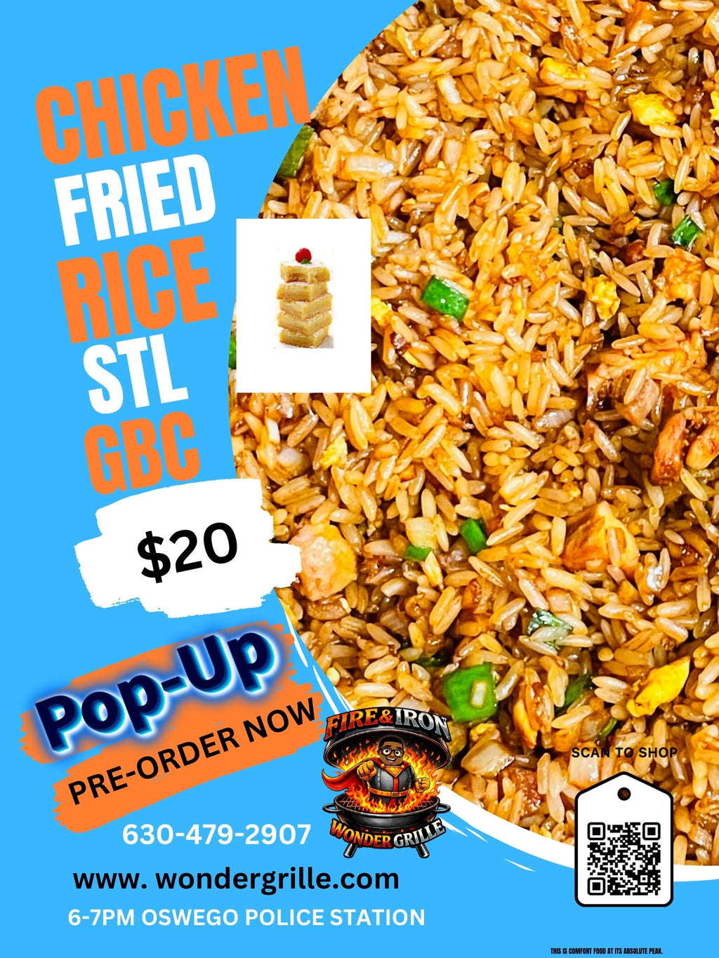 Catering: POP-UP: Chicken Fried Rice & St. Louis Gooey Butter Cake Slice