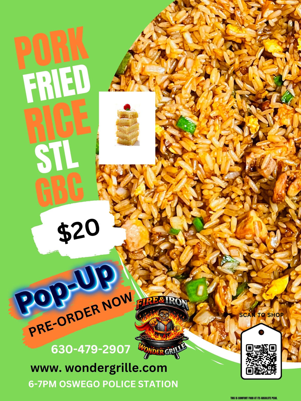 Catering: POP-UP: Chicken Fried Rice & St. Louis Gooey Butter Cake Slice