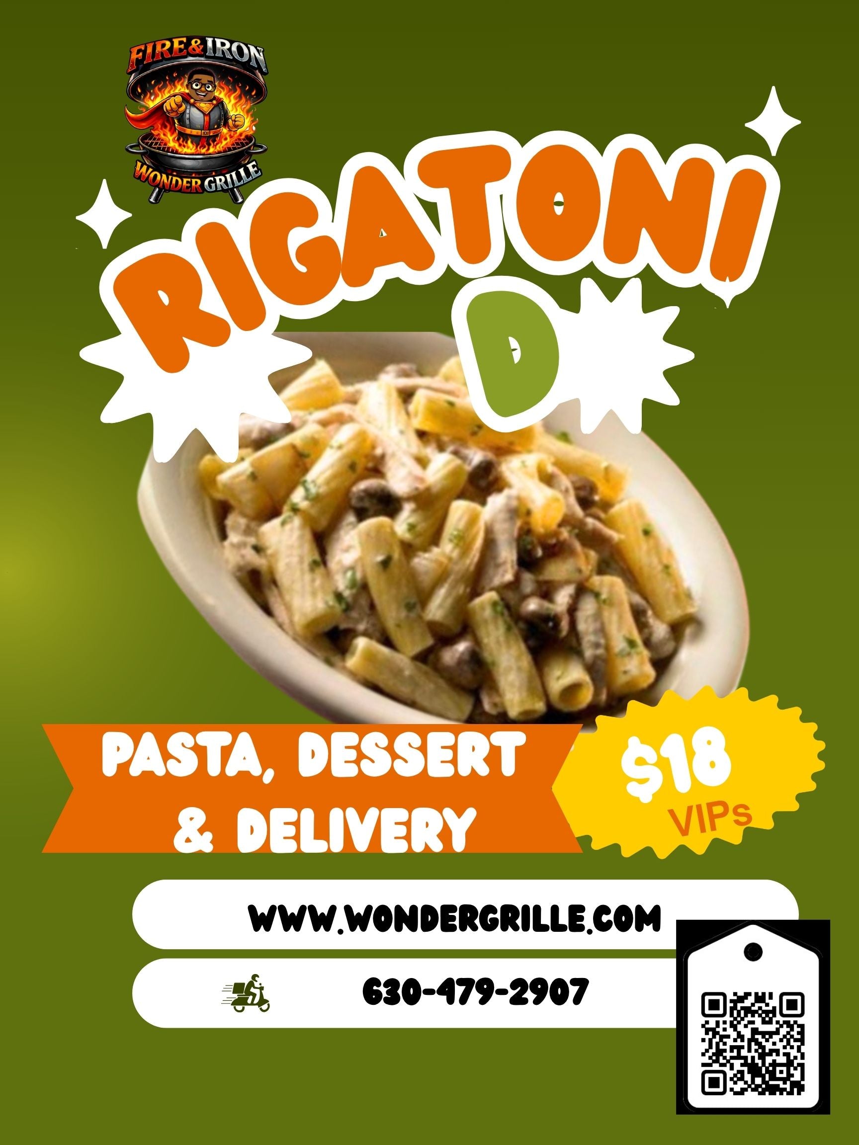 Catering: LUNCH: Rigatoni D + Dessert