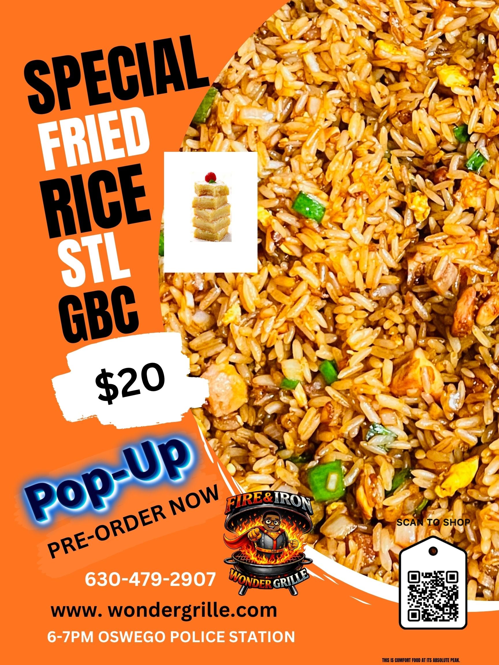 Catering: POP-UP: Chicken Fried Rice & St. Louis Gooey Butter Cake Slice