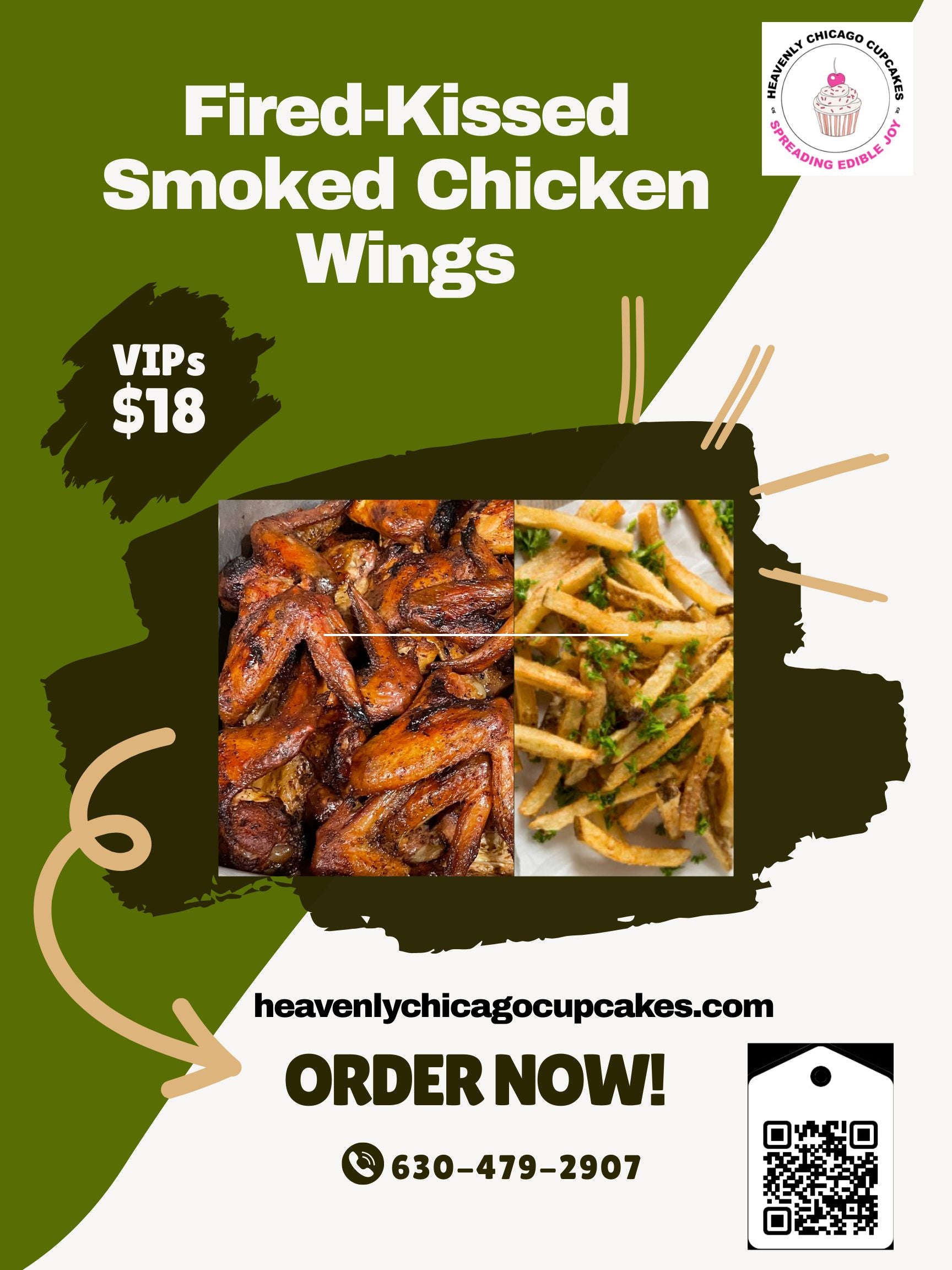 Catering: LUNCH:  Grilled Chicken Wings, Fresh Cut Fries & Gourmet Dessert