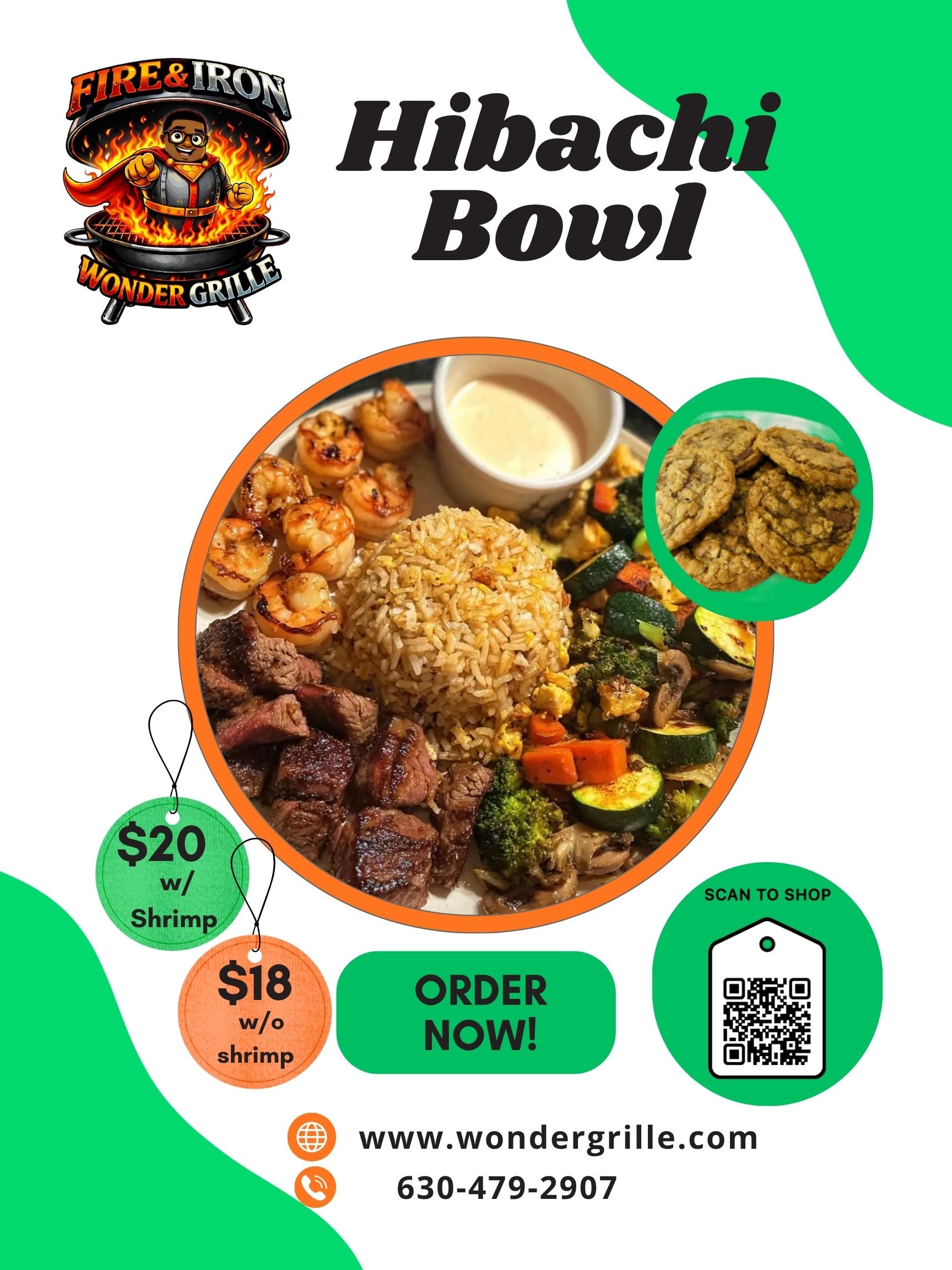 Catering: LUNCH: Hibachi Bowl + Dessert