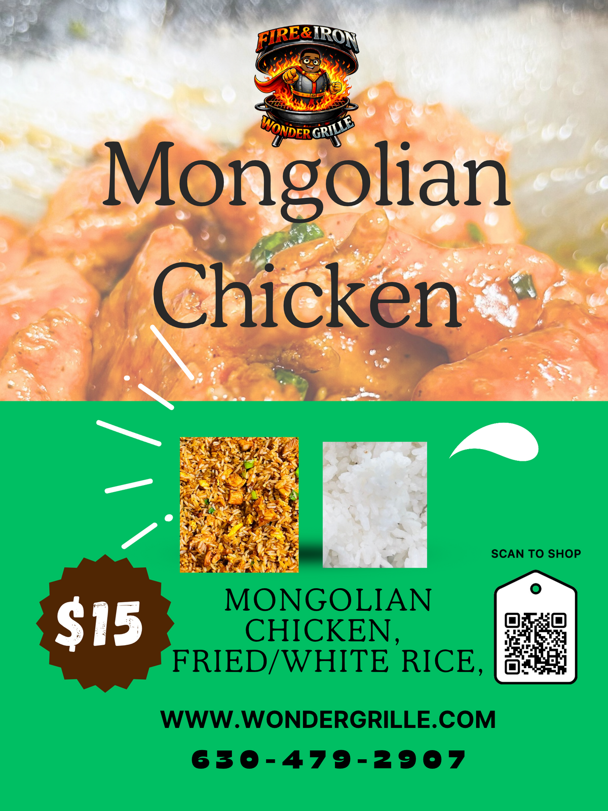 Catering: On-Premise Today: Mongolian Chicken & Fried/White Rice